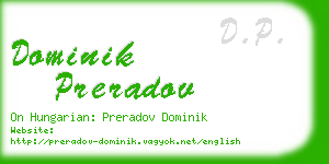 dominik preradov business card